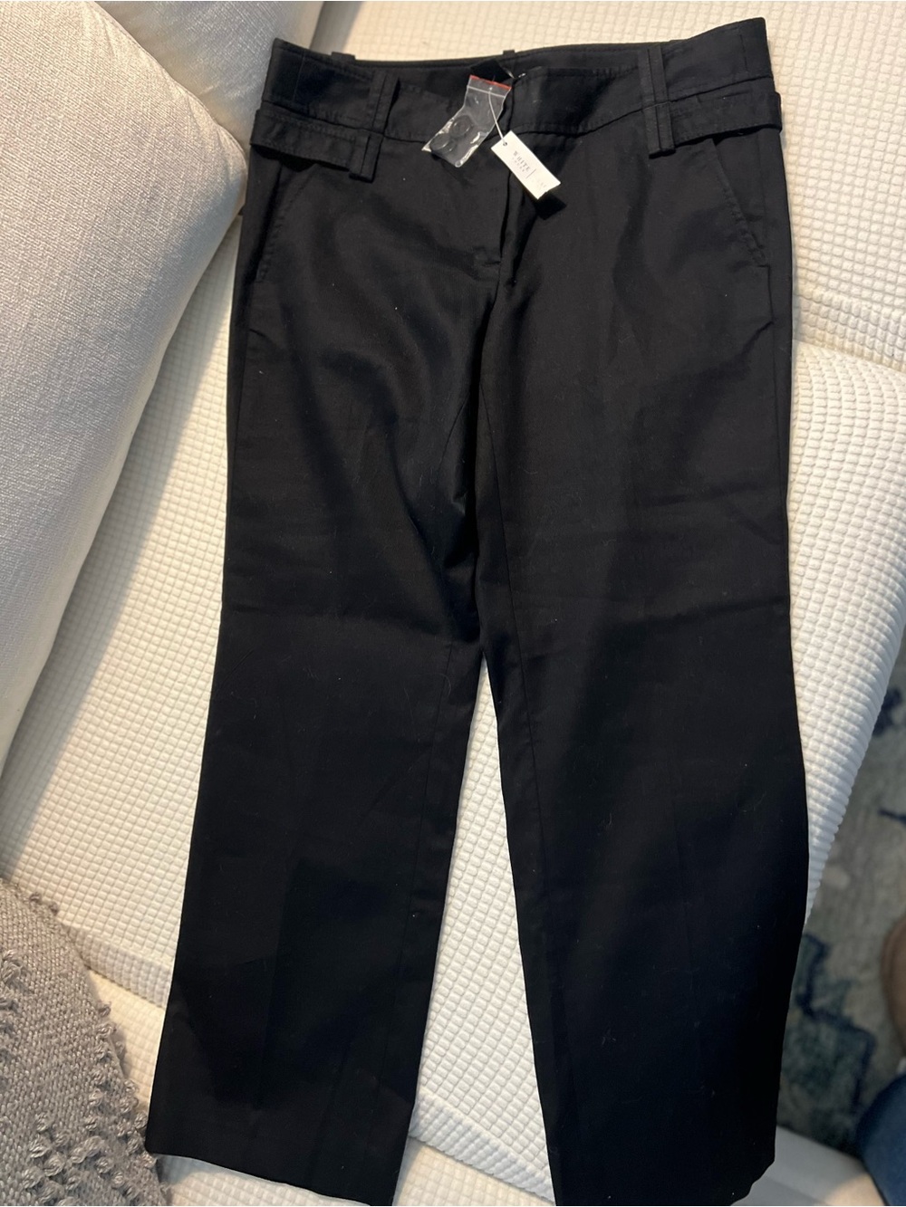 White House Black Market Black Cropped Straight-Leg Pants